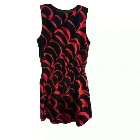 Gap Women's Sleeveless Tie Waist Dress Size M red and black Knee Length - Picture 4 of 9